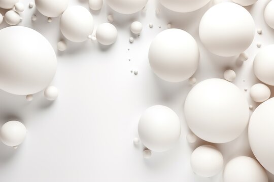 white background with many white shapes