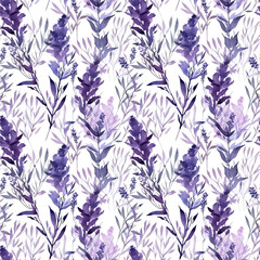 Lavender - Seamless Watercolor Pattern Flowers - perfect for wrappers, wallpapers, wedding invitations, romantic events.