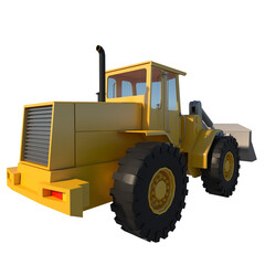 Tractor Bulldozer Excavator 1- Perspective B view png