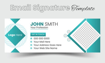 Modern and minimalist email signature or email footer template