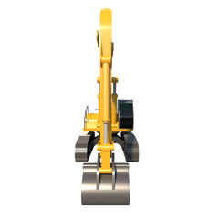 Hydraulic excavator 1- Front view png