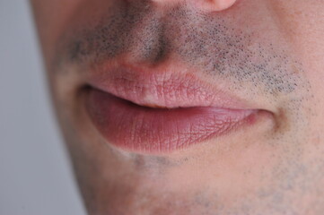close up boca de homem 