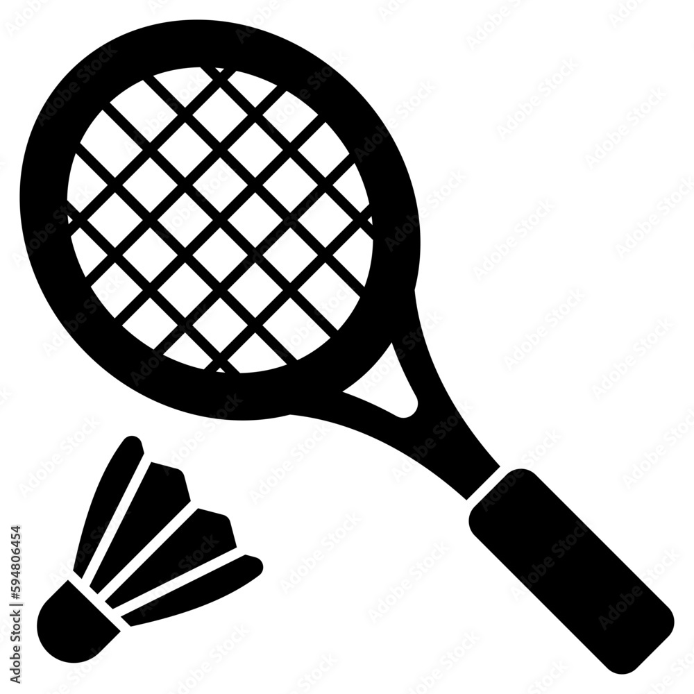 Poster Trendy vector design of badminton 