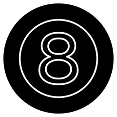 A trendy vector design of billiard ball