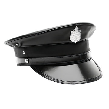 Police hat isolated on transparent background