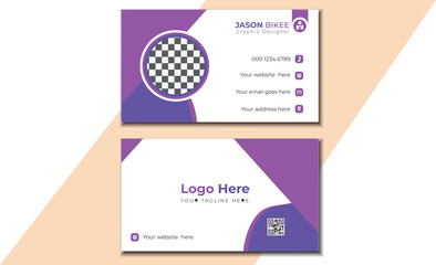 modern and minimalist business card layout,
personal visiting card 