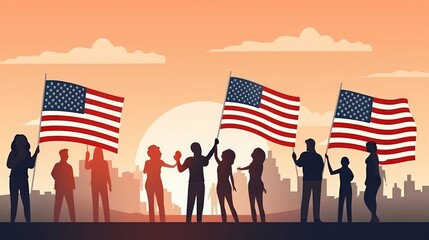 Independence Day USA, Fourth of July. Generative AI