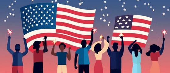 Independence Day USA, Fourth of July. Generative AI