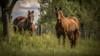 Horses in a pasture