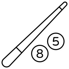 A trendy vector design of billiard game