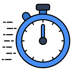 A modern design icon of stopwatch