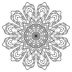 Mandala coloring page. vector mandala eps and image