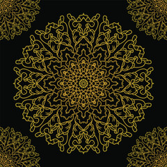 Luxury gold mandala background eps file and image