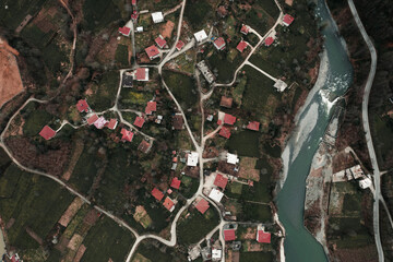 aerial view of the nature