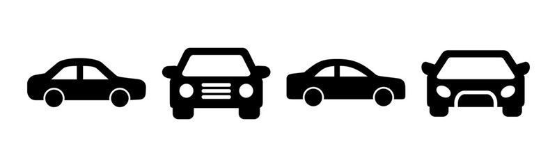 Car icon vector illustration. car sign and symbol. small sedan