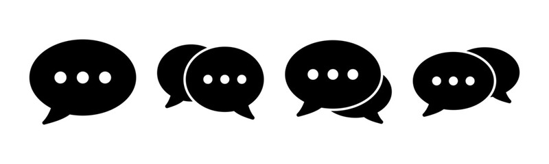 Fototapeta premium Chat icon vector illustration. speech bubble sign and symbol. comment icon. message