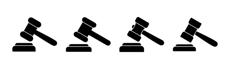 Gavel icon vector illustration. judge gavel sign and symbol. law icon. auction hammer