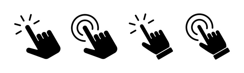 Hand click icon vector illustration. pointer sign and symbol. hand cursor icon