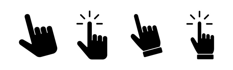 Obraz premium Hand cursor icon vector illustration. cursor sign and symbol. hand cursor icon clik