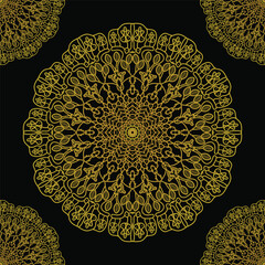 Luxury gold mandala background eps file and image