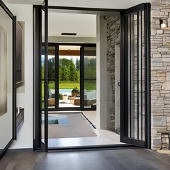 House entry with Glass door243, Generative AI