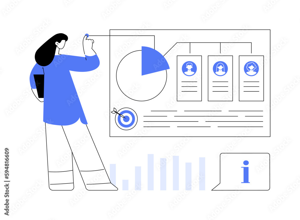 Poster audience segmentation abstract concept vector illustration.