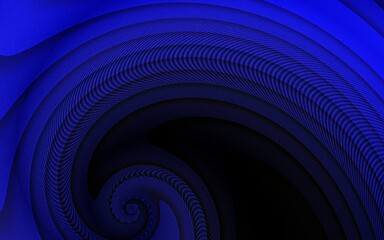 Magnificent 3D abstract blue ripple wavy effect. 3D abstract blue wave texture. Natural pattern. Nature inspired background design. For presentation template, poster, backdrop, card, cover, etc.