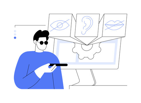 Web accessibility program abstract concept vector illustration.