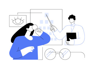 Vision screening abstract concept vector illustration.