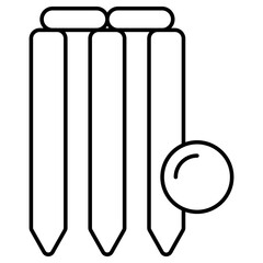 An amazing design icon of cricket wicket
