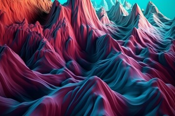 abstract background image, beautiful illustrastion, waterfall, mountains, glacier. Generative AI
