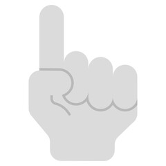 Conceptual flat design icon of pointing finger