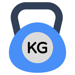 A trendy vector design of kettlebell