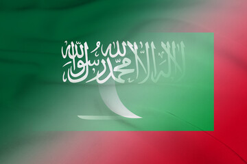 Saudi Arabia and Maldives political flag international negotiation MDV SAU