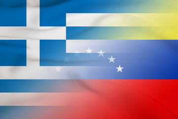 Greece and Venezuela government flag transborder negotiation VEN GRC