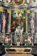 Innenansicht der kath. Kirche St. Johann und Paul in Schüpfheim im Schweizer Kanton Luzern