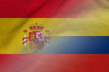 Spain and Colombia political flag international relations COL ESP