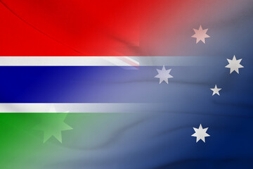 Gambia and Australia official flag transborder relations AUS GMB