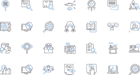 Heaven-and-earth line icons collection. Cosmos, Divine, Celestial, Infinity, Transcendent, Creation, Miracle vector and linear illustration. Immaculate,Ethereal,Serenity outline signs set