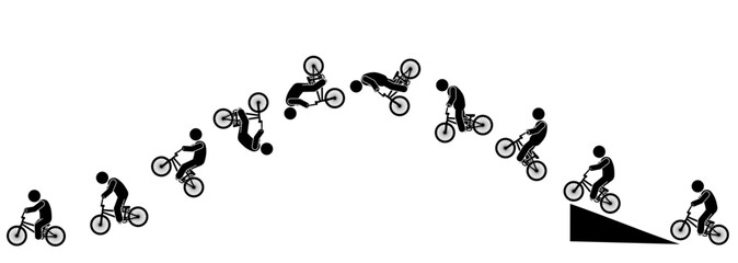 Bmx freestyle Vectors & Illustrations ,illustration of people riding bicycles, people cycling