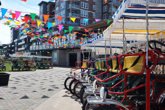 Bikes for rent in Ruston Way waterfront