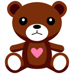 Vector illustration of a cute toy teddy bear