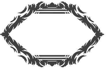 Hand drawn vintage border frame vector