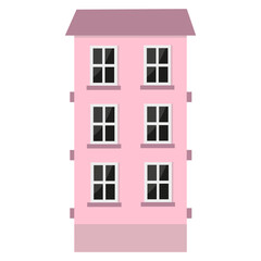 Naklejka premium Retro cartoon house, great design for any purposes. Vector illustration.