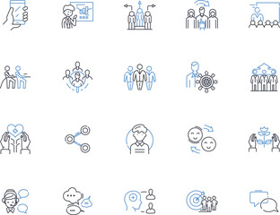 Computerized aid line icons collection. Automation, Technology, Artificial Intelligence, Computing, Assistance, Efficiency, Speed vector and linear illustration. Accuracy,Optimization,Assistance