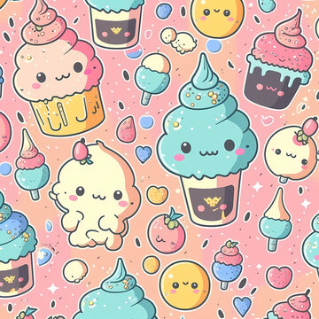 seamless pattern with sweets