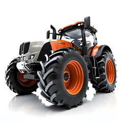 Obraz premium red tractor isolated on white