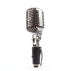 Fototapeta na wymiar retro microphone isolated on white