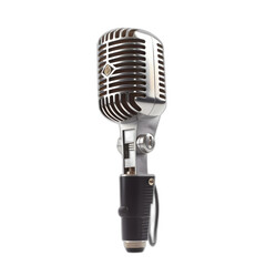 Fototapeta na wymiar vintage microphone isolated on white