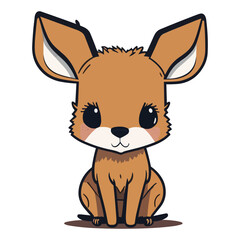 Fototapeta na wymiar Cute deer vector illustration